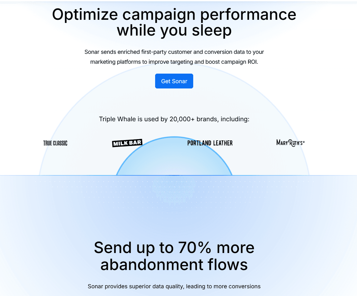 TripleWhale Sonar for Enhanced Marketing Campaigns
